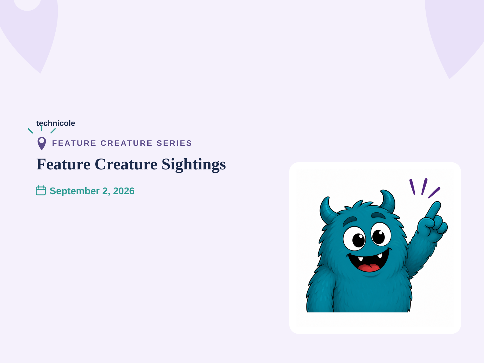 Feature Creature Sightings — September 2, 2026